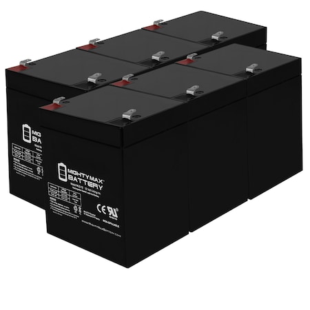 12V 5AH SLA Battery Replacement For BB BP4512 - 6 Pack